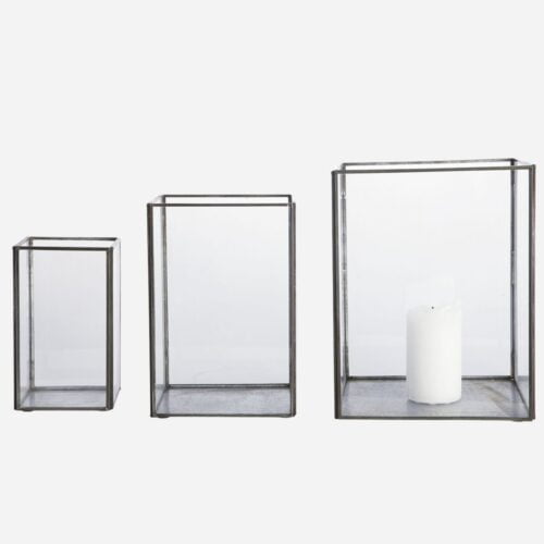 Lantaarn Pillar Set Zwart